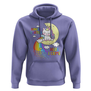 Kindergarten Here I come Hoodie Cute Unicorn Back To School TS09 Violet Print Your Wear