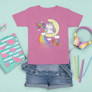 Kindergarten Here I come T Shirt For Kid Cute Unicorn Back To School TS09 Azalea Print Your Wear