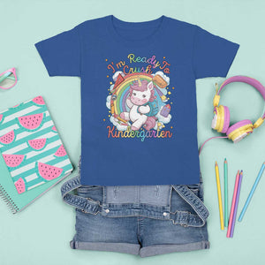 I'm Ready To Crush Kindergarden T Shirt For Kid Rainbow Unicorn Back To School TS09 Royal Blue Print Your Wear