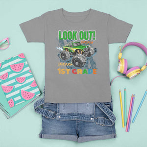 Look Out 1st Grade Monster Truck T Shirt For Kid TS09 Sport Gray Print Your Wear