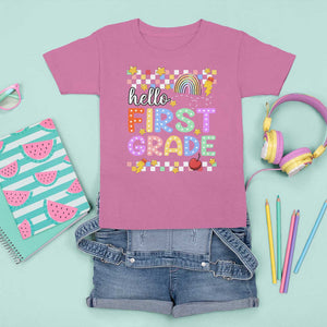 Hello First Grade Groovy Back To School T Shirt For Kid TS09 Azalea Print Your Wear