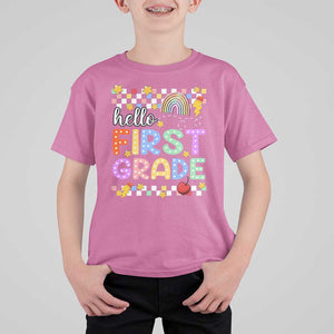 Hello First Grade Groovy Back To School T Shirt For Kid TS09 Azalea Print Your Wear