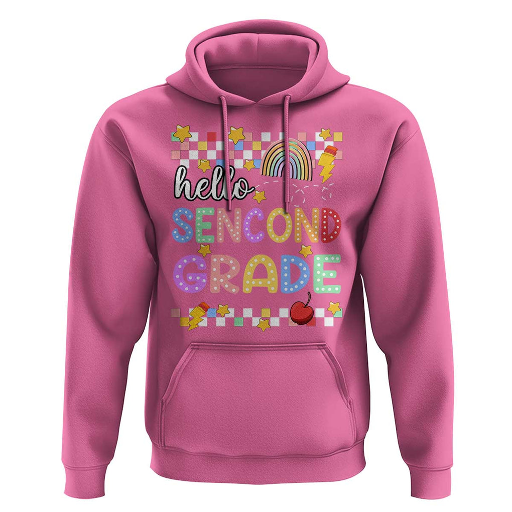 Hello Second Grade Groovy Back To School Hoodie TS09 Azalea Print Your Wear