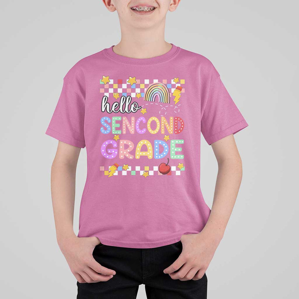Hello Second Grade Groovy Back To School T Shirt For Kid TS09 Azalea Print Your Wear