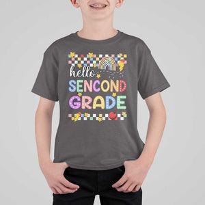 Hello Second Grade Groovy Back To School T Shirt For Kid TS09 Dark Chocolate Print Your Wear