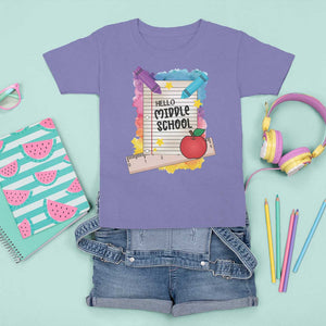 Hello Middle School Watercolor Back To School T Shirt For Kid TS09 Violet Print Your Wear