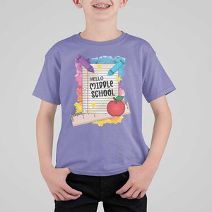 Hello Middle School Watercolor Back To School T Shirt For Kid TS09 Violet Print Your Wear
