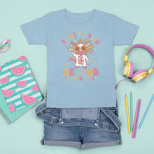 Funny Back To School Unicorn T Shirt For Kid Ready To Crush Second Grade Retro Groovy TS09 Light Blue Print Your Wear