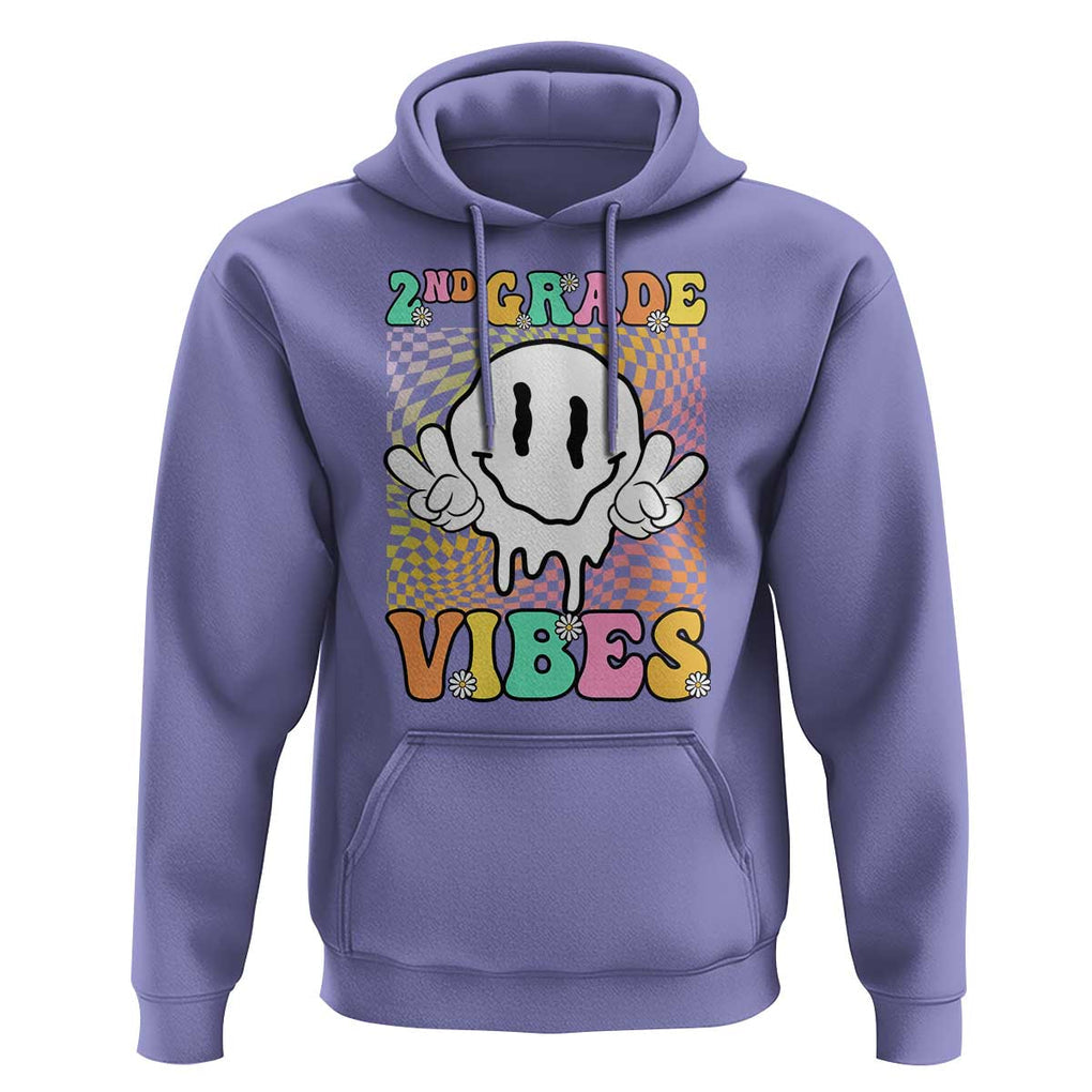 2nd Grade Vibes Hoodie Retro Groovy Back To School TS09 Violet Print Your Wear