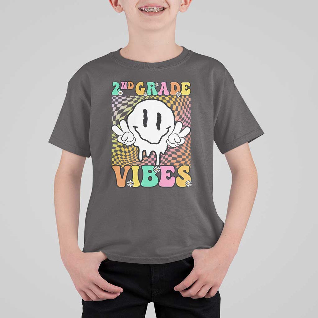 2nd Grade Vibes T Shirt For Kid Retro Groovy Back To School TS09 Dark Chocolate Print Your Wear