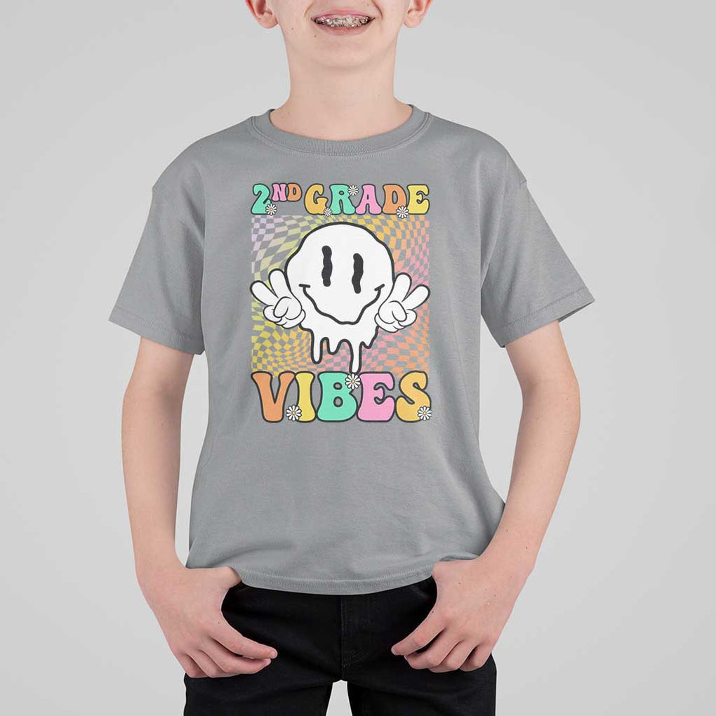 2nd Grade Vibes T Shirt For Kid Retro Groovy Back To School TS09 Sport Gray Print Your Wear