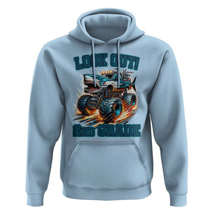 Look Out 2nd Grade Monster Truck Hoodie TS09 Light Blue Print Your Wear