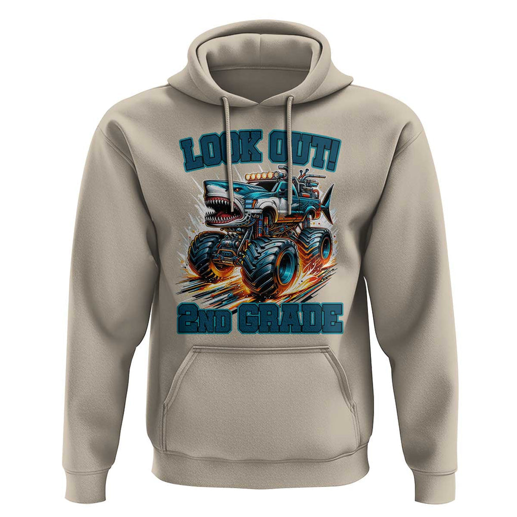 Look Out 2nd Grade Monster Truck Hoodie TS09 Sand Print Your Wear