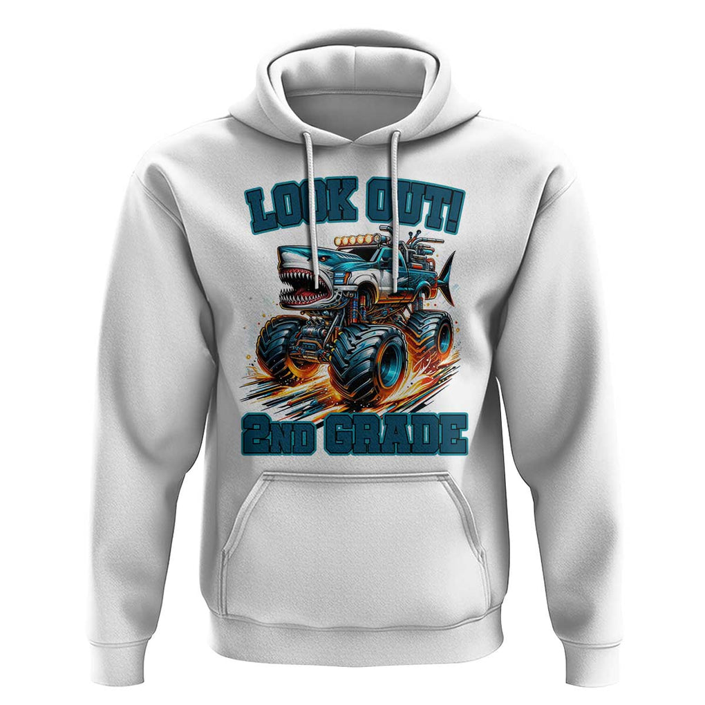 Look Out 2nd Grade Monster Truck Hoodie TS09 White Print Your Wear