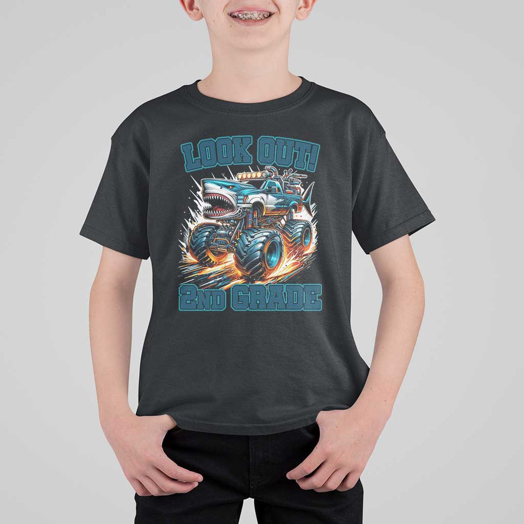 Look Out 2nd Grade Monster Truck T Shirt For Kid TS09 Black Print Your Wear
