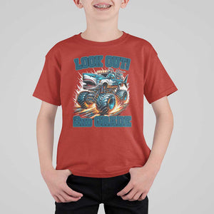 Look Out 2nd Grade Monster Truck T Shirt For Kid TS09 Red Print Your Wear