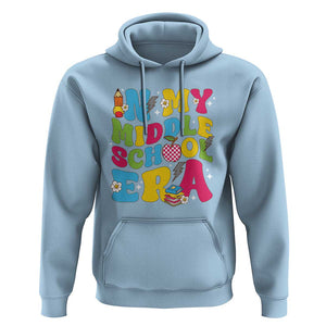 In My Middle School Era Retro Groovy Hoodie TS09 Light Blue Print Your Wear