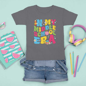 In My Middle School Era Retro Groovy T Shirt For Kid TS09 Charcoal Print Your Wear