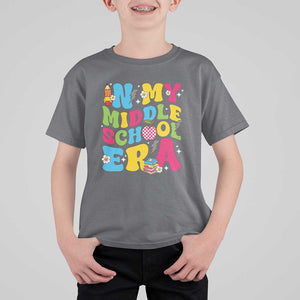 In My Middle School Era Retro Groovy T Shirt For Kid TS09 Charcoal Print Your Wear