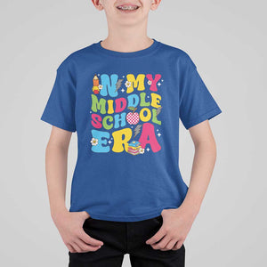 In My Middle School Era Retro Groovy T Shirt For Kid TS09 Royal Blue Print Your Wear