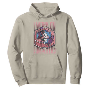 Funny Programmer Hoodie I Work On Computers Japan Anime Cat TS09 Sand Print Your Wear
