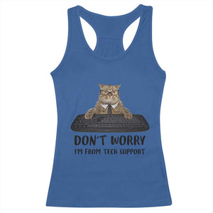 Funny Don't Worry I'm From Tech Support Racerback Tank Top TS09 Royal Blue Print Your Wear