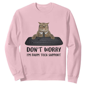 Funny Don't Worry I'm From Tech Support Sweatshirt TS09 Light Pink Print Your Wear