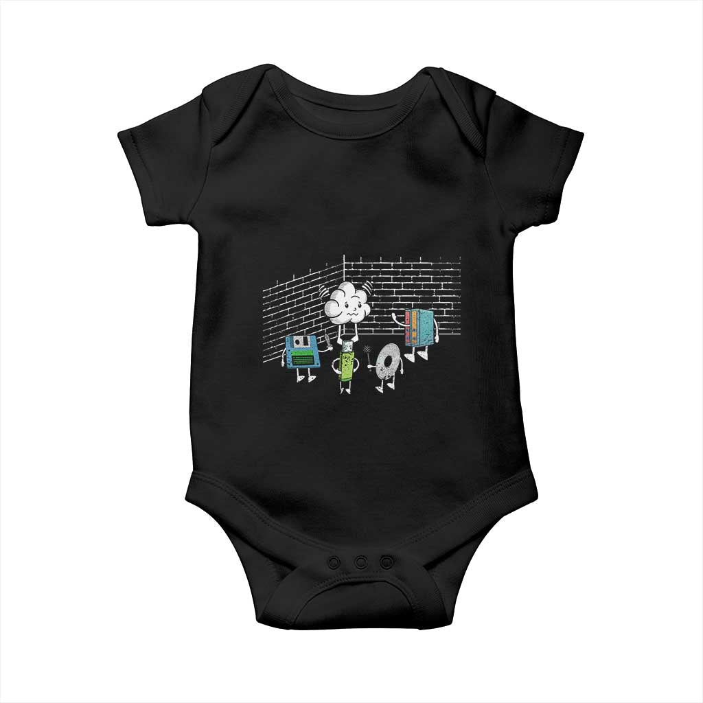 Funny Software Developers Baby Onesie Computer Storage Evolution Cloud TS09 Black Print Your Wear