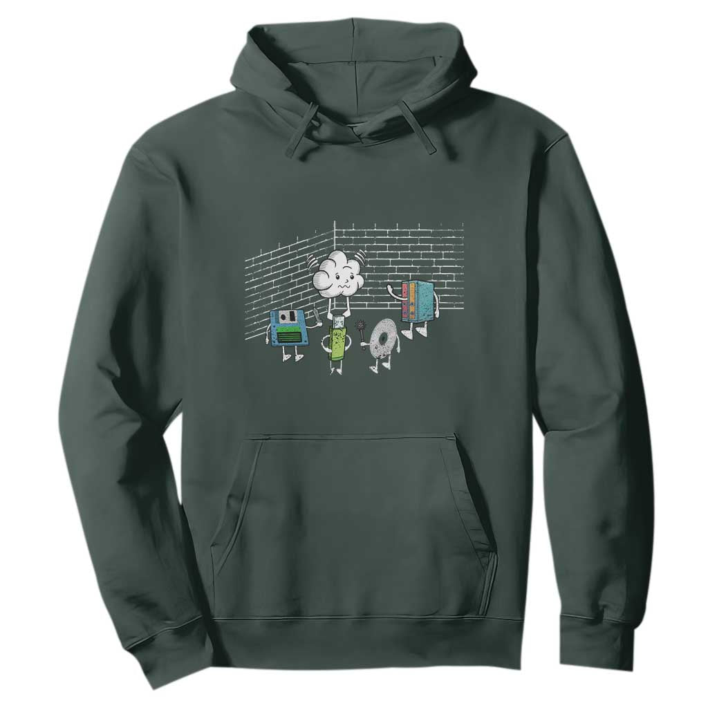 Funny Software Developers Hoodie Computer Storage Evolution Cloud TS09 Dark Forest Green Print Your Wear
