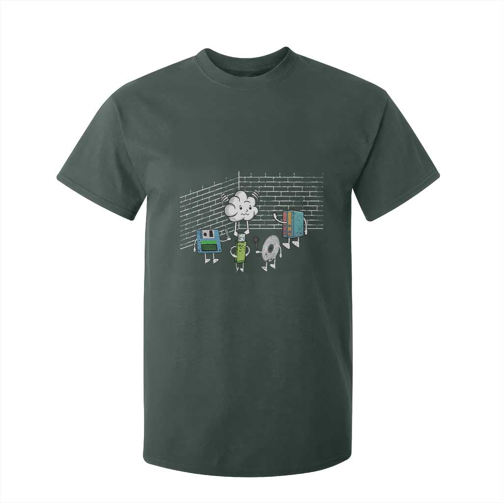 Funny Software Developers T Shirt For Kid Computer Storage Evolution Cloud TS09 Dark Forest Green Print Your Wear