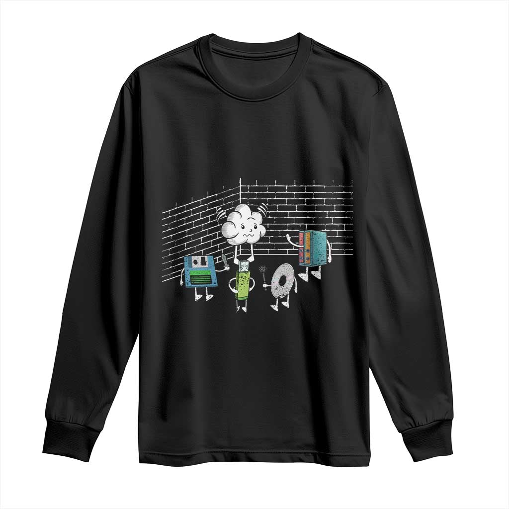 Funny Software Developers Long Sleeve Shirt Computer Storage Evolution Cloud TS09 Black Print Your Wear