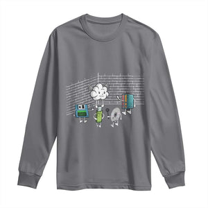 Funny Software Developers Long Sleeve Shirt Computer Storage Evolution Cloud TS09 Charcoal Print Your Wear