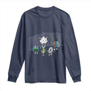 Funny Software Developers Long Sleeve Shirt Computer Storage Evolution Cloud TS09 Navy Print Your Wear