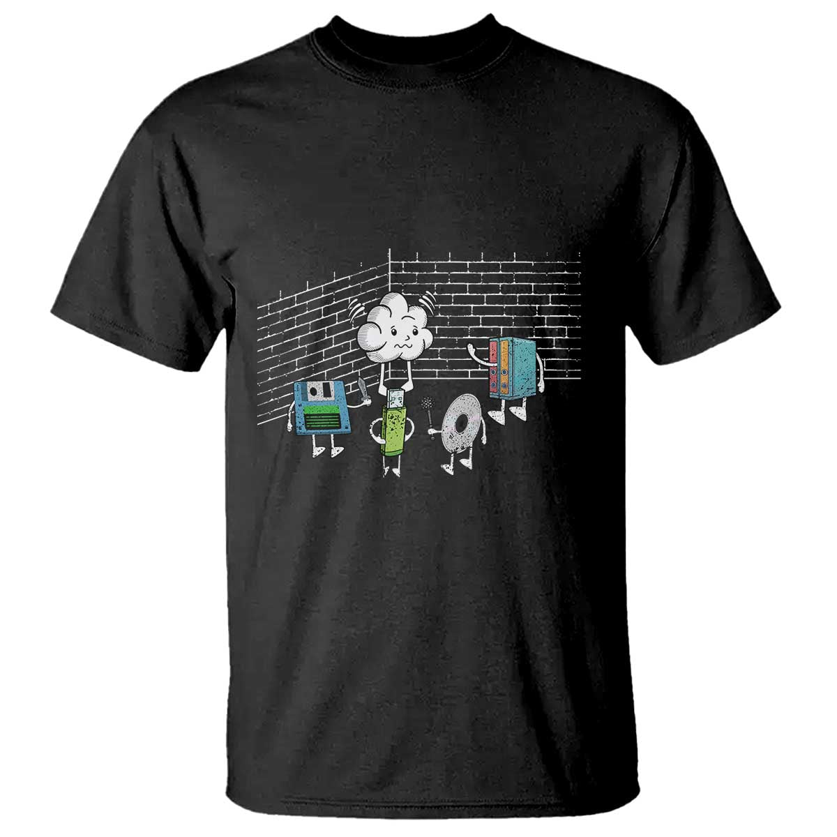 Funny Software Developers T Shirt Computer Storage Evolution Cloud TS09 Black Print Your Wear