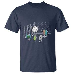 Funny Software Developers T Shirt Computer Storage Evolution Cloud TS09 Navy Print Your Wear
