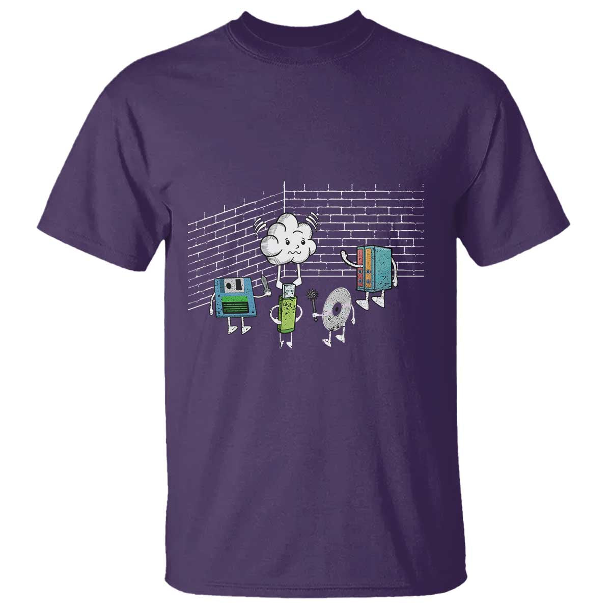 Funny Software Developers T Shirt Computer Storage Evolution Cloud TS09 Purple Print Your Wear