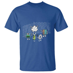Funny Software Developers T Shirt Computer Storage Evolution Cloud TS09 Royal Blue Print Your Wear