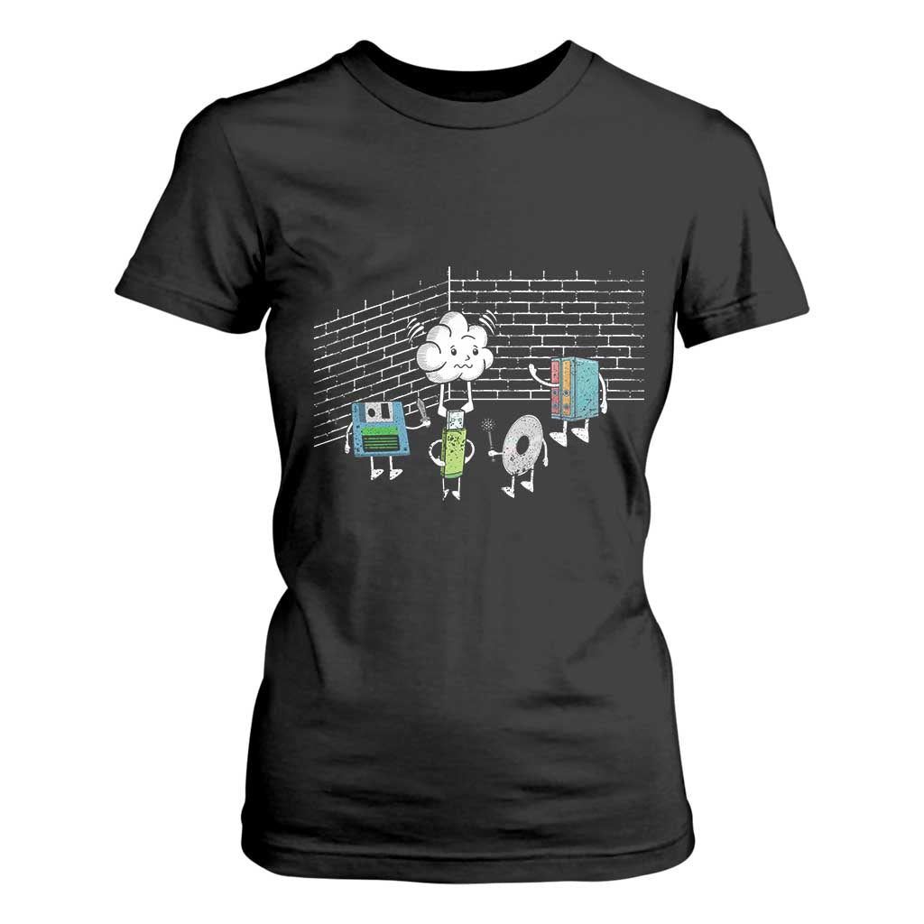 Funny Software Developers T Shirt For Women Computer Storage Evolution Cloud TS09 Black Print Your Wear