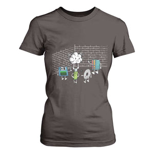 Funny Software Developers T Shirt For Women Computer Storage Evolution Cloud TS09 Dark Chocolate Print Your Wear