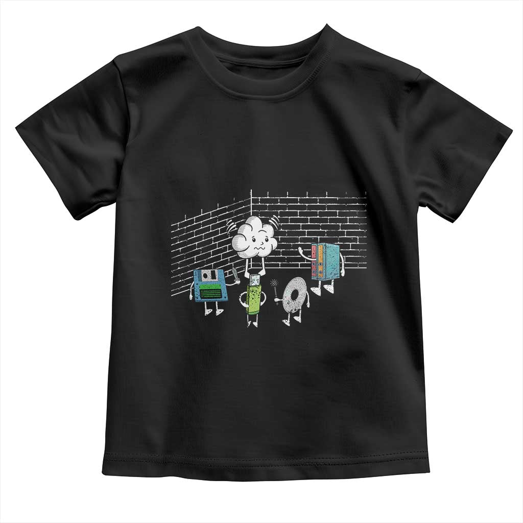 Funny Software Developers Toddler T Shirt Computer Storage Evolution Cloud TS09 Black Print Your Wear