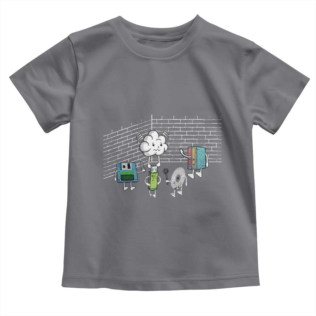 Funny Software Developers Toddler T Shirt Computer Storage Evolution Cloud TS09 Charcoal Print Your Wear