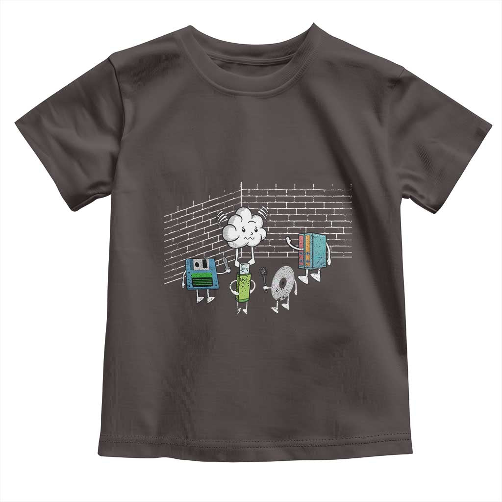 Funny Software Developers Toddler T Shirt Computer Storage Evolution Cloud TS09 Dark Chocolate Print Your Wear