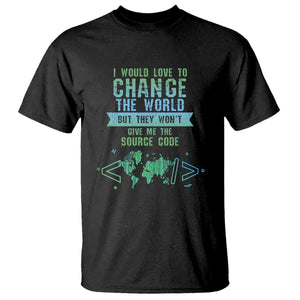 Funny Coder T Shirt I Would Like To Change The World TS09 Black Print Your Wear