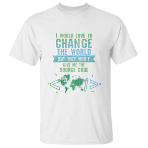 Funny Coder T Shirt I Would Like To Change The World TS09 White Print Your Wear