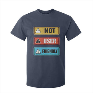 Funny Coder T Shirt For Kid Not User Friendly TS09 Navy Print Your Wear