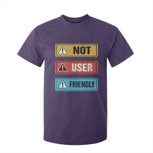 Funny Coder T Shirt For Kid Not User Friendly TS09 Purple Print Your Wear