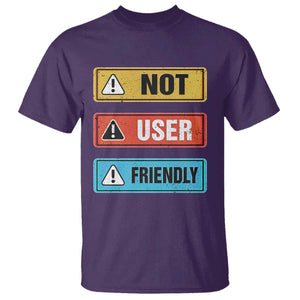 Funny Coder T Shirt Not User Friendly TS09 Purple Print Your Wear