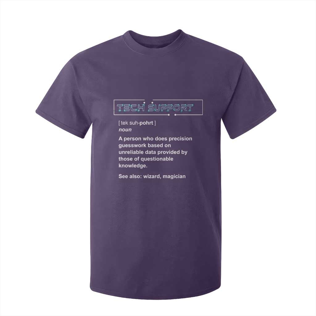Funny Tech Support Description T Shirt For Kid TS09 Purple Print Your Wear