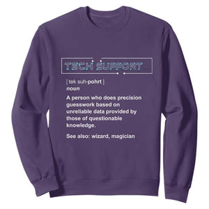 Funny Tech Support Description Sweatshirt TS09 Purple Print Your Wear