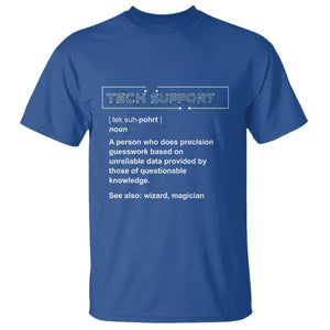 Funny Tech Support Description T Shirt TS09 Royal Blue Print Your Wear